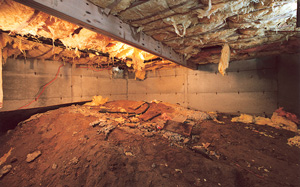 Crawl Space Moisture Barrier before in Washington D.C.