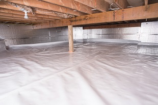 crawl space vapor barrier in Sterling installed by our contractors