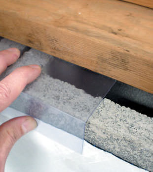 Block wall clear covering for wet crawl spaces in Leesburg