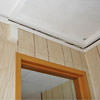 The ceiling and wall separating as the wall sinks with the slab floor in a Germantown home