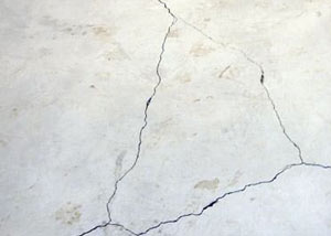 cracks in a slab floor consistent with slab heave in Germantown.