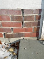 inward movement of foundation walls due to street creep damage