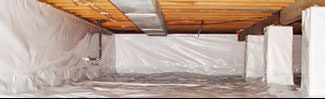 an encapsulated crawl space system in Sterling